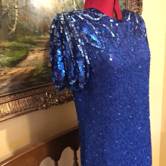 Stunning vintage Silk Studio beaded dress 10P - Picture 3 of 13